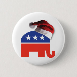 Republicaan-olifant-XMAS Ronde Button 5,7 Cm