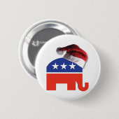Republicaan-olifant-XMAS Ronde Button 5,7 Cm (Voorkant /achterkant)
