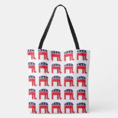 Republicair Elephant grafisch patroon | supporters Tote Bag (Achterkant)