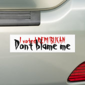 Republican - Blaam me niet met de bumpersticker (Op auto)