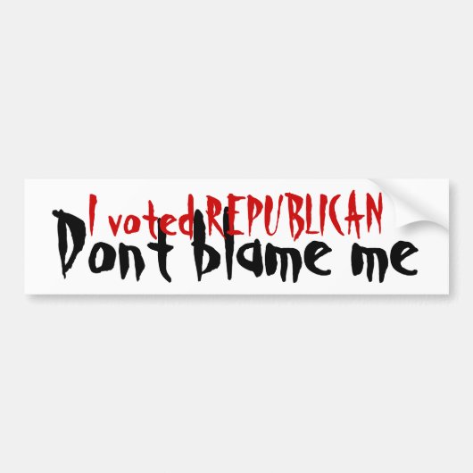 Republican - Blaam me niet met de bumpersticker (Voorkant)