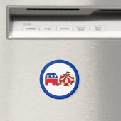 Republican Circus Elephant and Tent Magnet (Insitu (Vaatwasser))