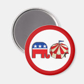 Republican Circus Elephant and Tent Magnet (Voorkant / Achterkant)