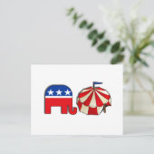 Republican Circus Elephant Briefkaart (Staand voorkant)
