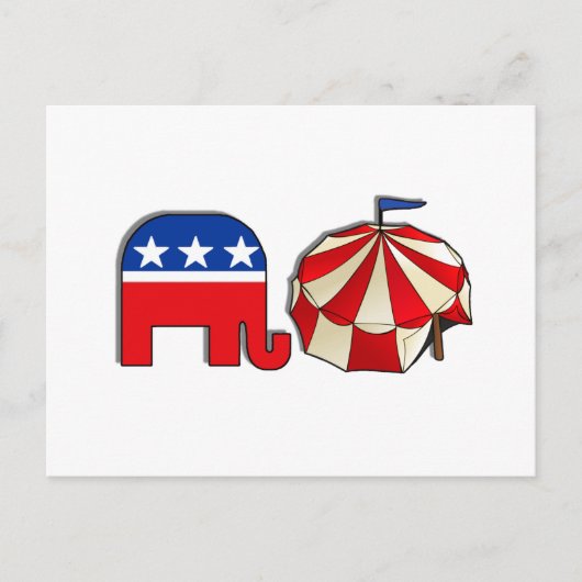 Republican Circus Elephant Briefkaart (Voorkant)