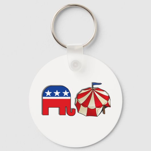 Republican Circus Elephant Sleutelhanger (Voorkant)