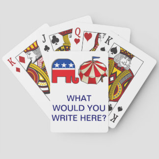 Republican Circus Word Puzzle Pokerkaarten