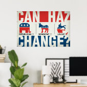Republican, Democraat, LolCat Poster (Thuiskantoor)