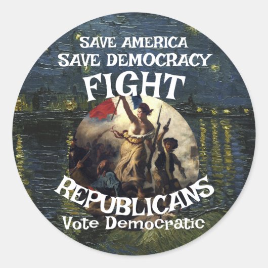 REPUBLICAN DHS CBP ICE TSA PARTIJ DOOD OVERLIJDEN RONDE STICKER (Voorkant)
