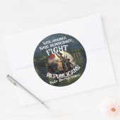 REPUBLICAN DHS CBP ICE TSA PARTIJ DOOD OVERLIJDEN RONDE STICKER (Envelop)