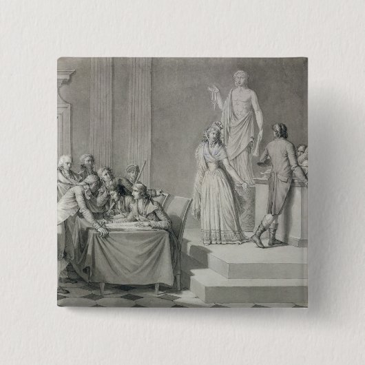 Republican Divorce Vierkante Button 5,1 Cm (Voorkant)