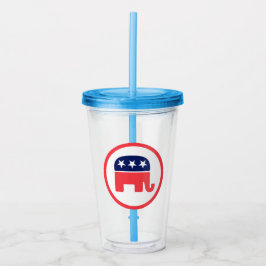 Republican Elephant Acryl Drinkbeker