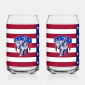 Republican Elephant Blikvorm Glas (Voorkant)