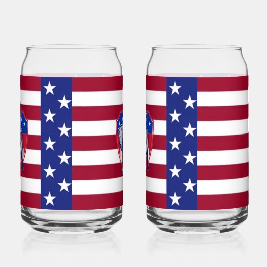 Republican Elephant Blikvorm Glas (Links)