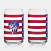Republican Elephant Blikvorm Glas (Achterkant)