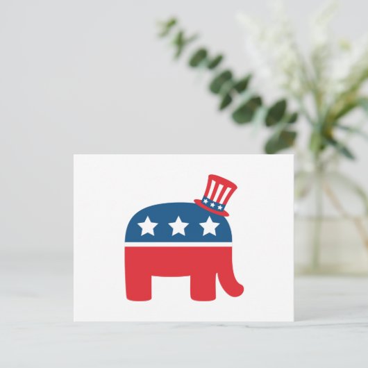 Republican Elephant Briefkaart (Staand voorkant)