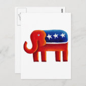 Republican Elephant Briefkaart (Voorkant / Achterkant)