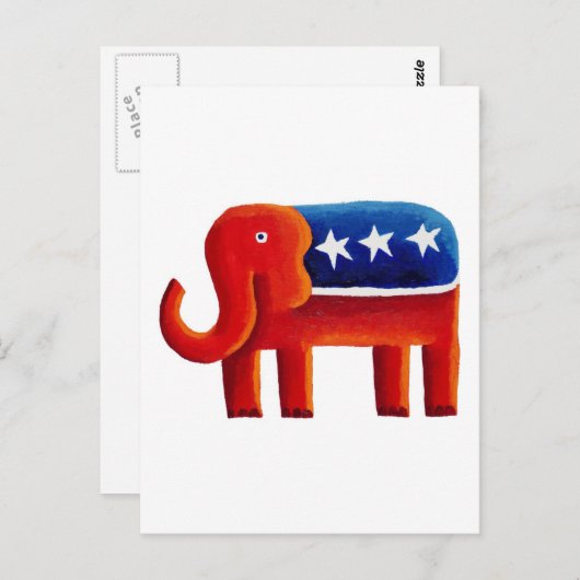 Republican Elephant Briefkaart (Voorkant / Achterkant)