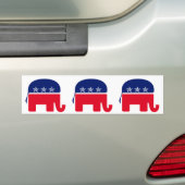 Republican Elephant Bumpersticker (Op auto)