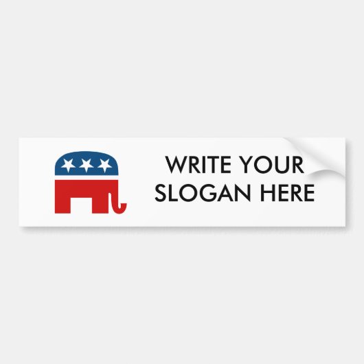 Republican Elephant Bumpersticker (Voorkant)