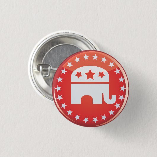 Republican Elephant Button (Voorkant /achterkant)
