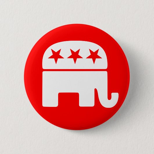 Republican Elephant Button (Voorkant)