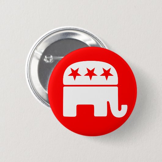 Republican Elephant Button (Voorkant /achterkant)