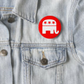 Republican Elephant Button (In situ)