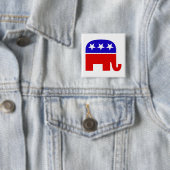Republican Elephant Button (In situ)