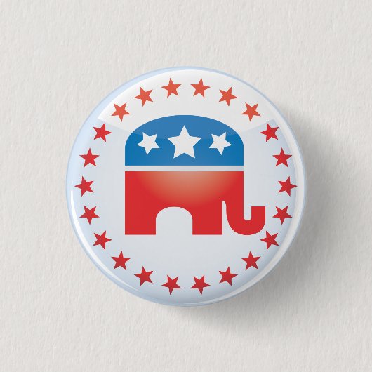 Republican Elephant Button (Voorkant)