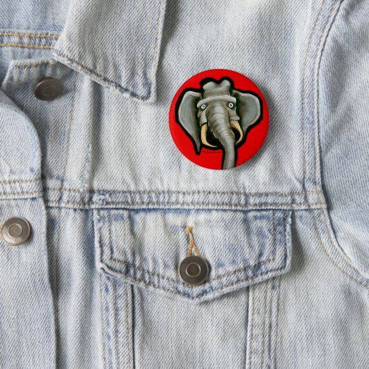 Republican Elephant Button (In situ)