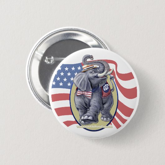 Republican Elephant Button (Voorkant /achterkant)