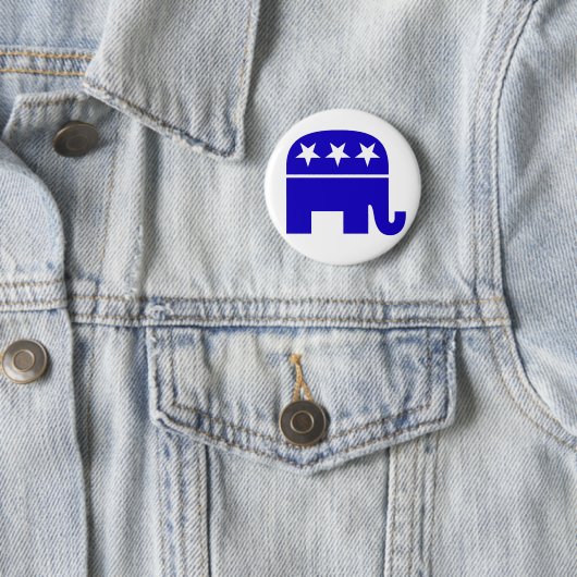 Republican Elephant Button (In situ)