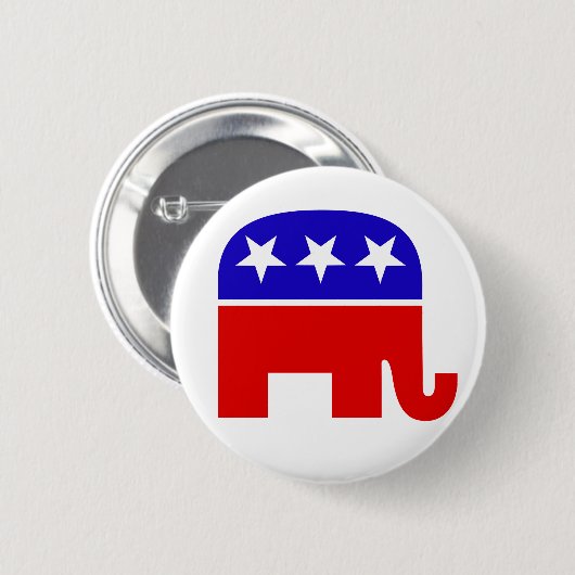 Republican Elephant Button (Voorkant /achterkant)