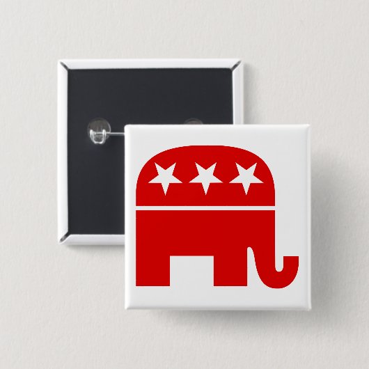 Republican Elephant Button (Voorkant /achterkant)