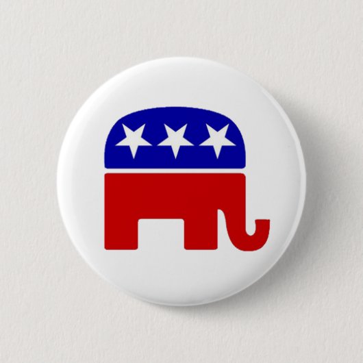 Republican Elephant Buttonnen Ronde Button 5,7 Cm (Voorkant)