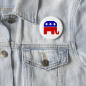 Republican Elephant Buttonnen Ronde Button 5,7 Cm (In situ)