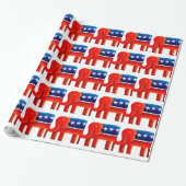 Republican Elephant Cadeaupapier (Uitgerold)