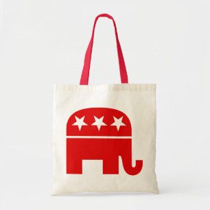 Republican Elephant Canvas tas