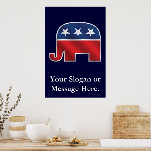 Republican Elephant Custom Poster (Keuken)