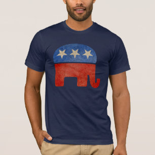 Republican Elephant Faded T-shirt