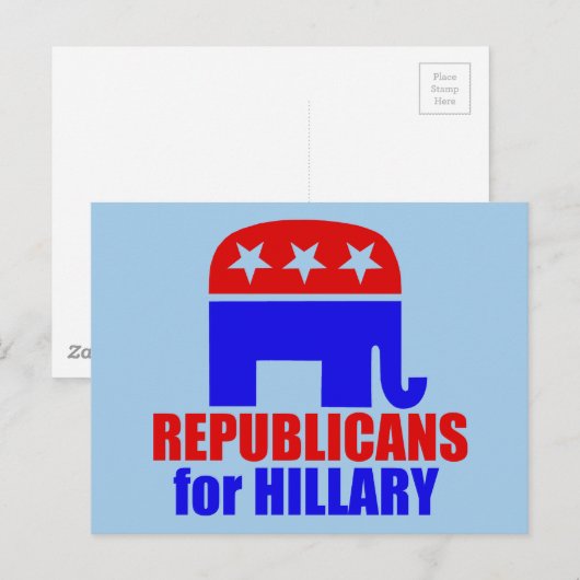 Republican Elephant for Hillary Clinton Briefkaart (Voorkant / Achterkant)