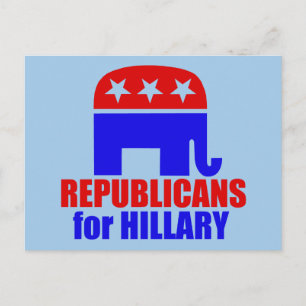 Republican Elephant for Hillary Clinton Briefkaart