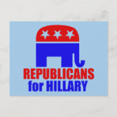 Republican Elephant for Hillary Clinton Briefkaart (Voorkant)