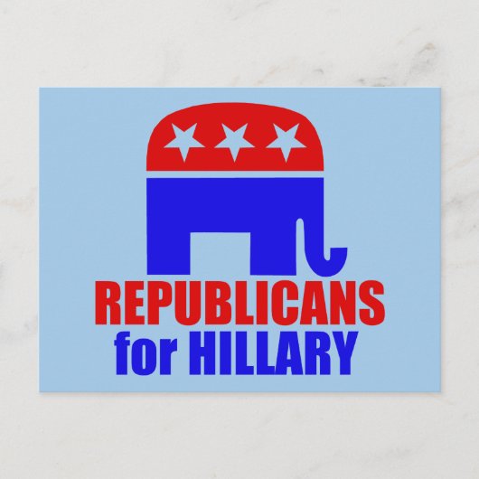 Republican Elephant for Hillary Clinton Briefkaart (Voorkant)