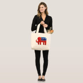 Republican Elephant Grote Tote Bag (Voorkant (model))