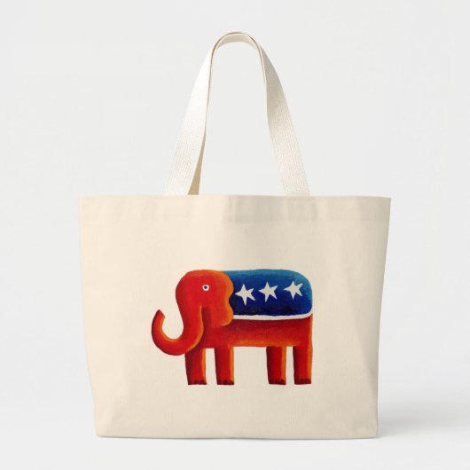 Republican Elephant Grote Tote Bag (Voorkant)