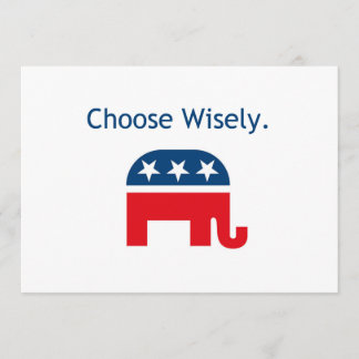 Republican Elephant Invitation Kaart