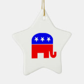 Republican Elephant Keramisch Ornament (Rechts)