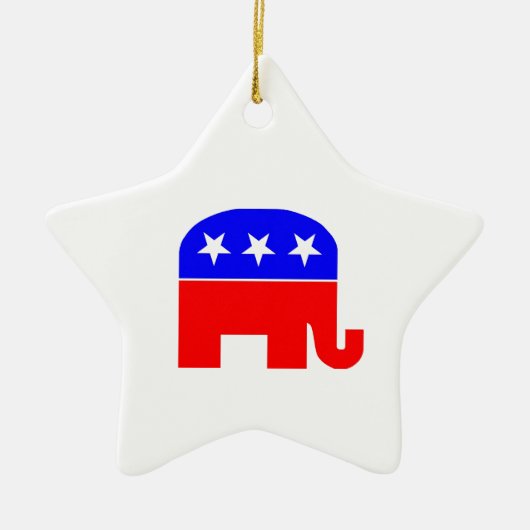 Republican Elephant Keramisch Ornament (Voorkant)